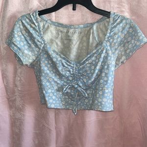 Blue Flower Crop top